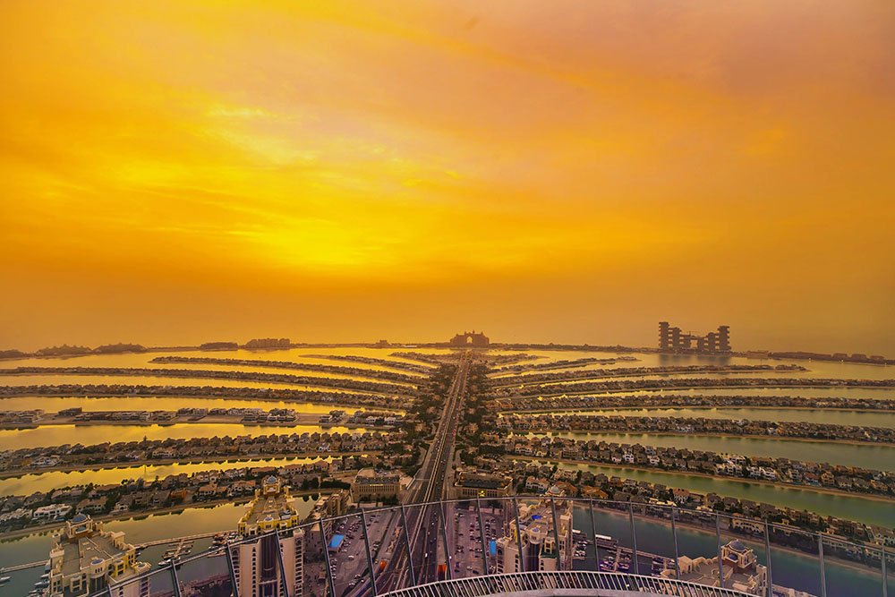 The view at the Palm Jumeirah Dubai