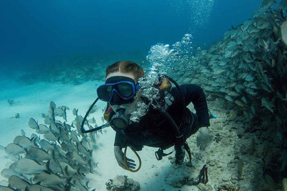 Underwater scuba diving adventure
