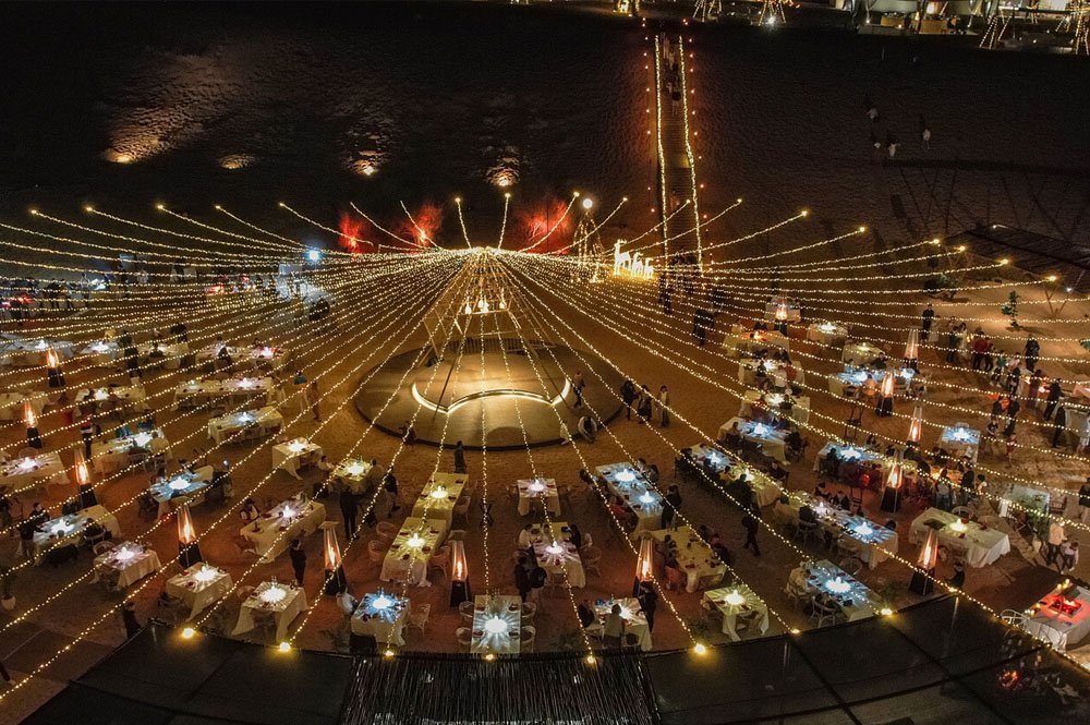Sunset dinner inside the Sonara campsite
