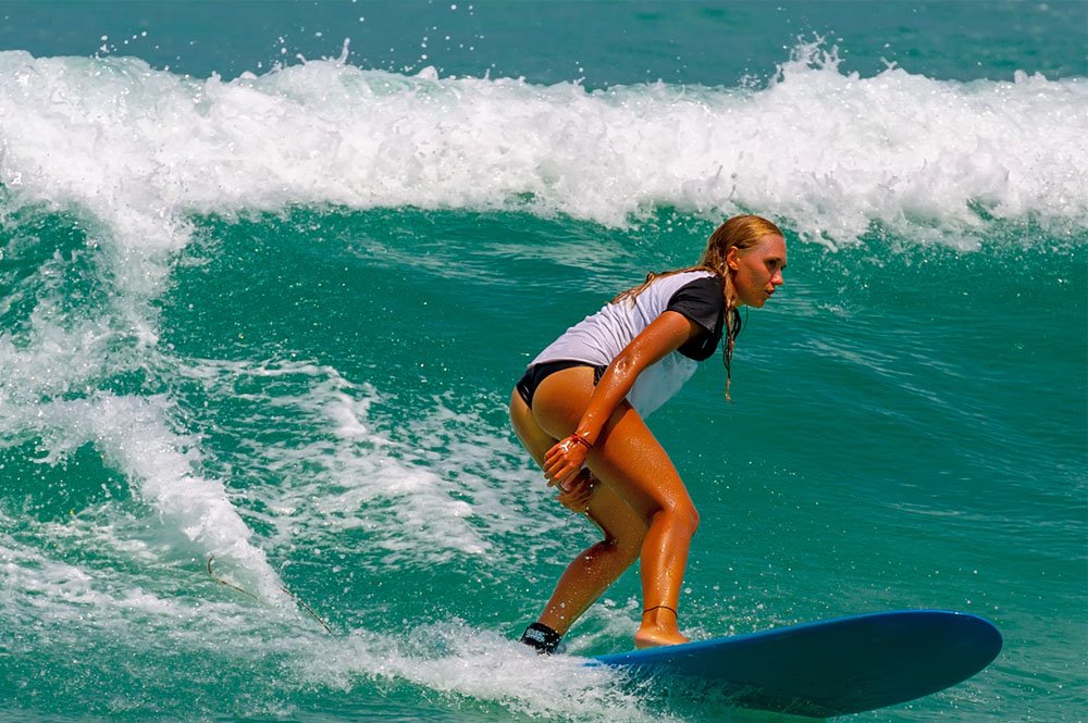 Tourist enjoying the Surf high ride