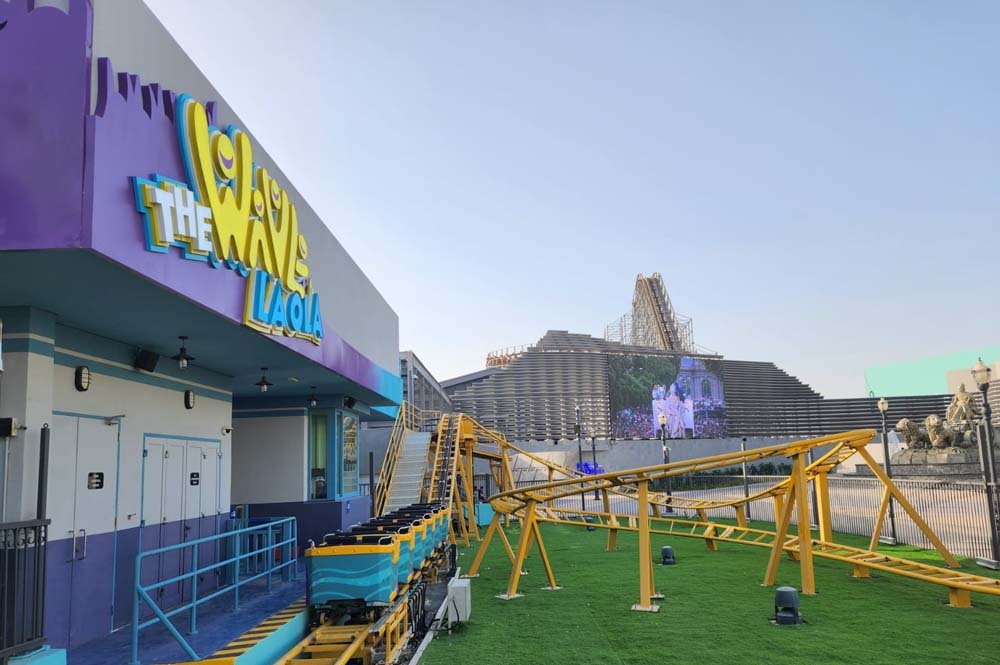 Try the thrilling Wave Laola roller coaster in Dubai Real Madrid World