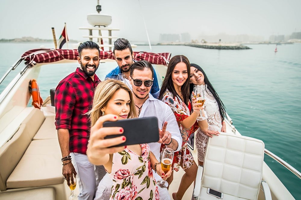 People Celebrating on a Yacht